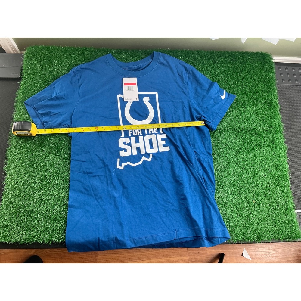 Nike Indianapolis Colts For The Shoe Mens Blue Graphic Tee Large N199-4LB-9S-050
